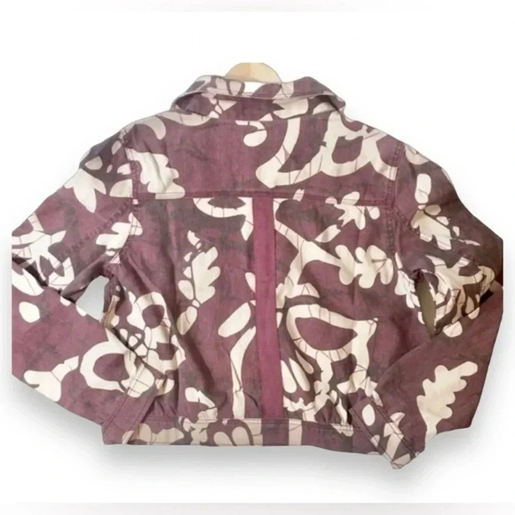 NWT Anthropologie Mags Linen Utility Trucker Jacket - Picture 7 of 7